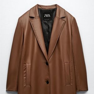 Faux Leather Trench Coat 🫨